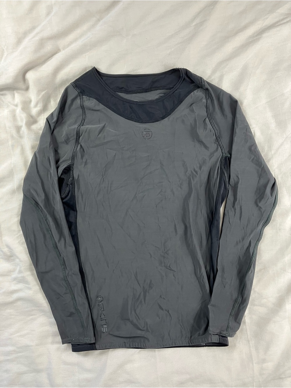 SKINS SERIES-3 Men's Charcoal Grey Long Sleeve Top